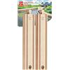 Hape Binari ferroviari lunghi in legno, 4 pezzi, E3779, colore naturale