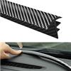 CGEAMDY Bordo Auto Striscia, 160CM Protezione Bordo in Gomma Protezione Guarnizione a Forma di U Protezione Bordo Auto, per Cruscotto automobilistico, Antipolvere, Insonorizzato (Fibra Carbonio)