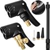 Dilightnews 2 Pezzi Connettore Valvola Pneumatica Universale, Connettore Valvola Gonfiaggio Pneumatici, Adattatore a Sgancio Rapido in Ottone Clip-On, Connettore Valvola Bici, Per Pneumatici Auto, Bici, Moto