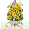 CUT POPUP.COM CUTPOPUP - Biglietto di auguri 3D per festa della mamma, con girasoli, vaso bianco