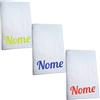 AmiAmarena Asciugamani per bambini personalizzati, Set asilo, asciugamani nido d'ape. Asciugamani personalizzati con nome 100% cotone. (Bianco, 3)
