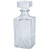 BAKAJI Caraffa Decanter Bottiglia liquori whisky cognac in vetro con tappo ermetico salva sapore