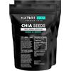 Nature Diet Semi di Chia, 2 x 1000 g, Ricchi di Fibre e Proteine Vegetali | Vegani, Ricco di Acidi Grassi, Senza Glutine, Senza Zuccheri Aggiunti, Non OGM