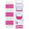 KnitPro Ferri da maglia: doppia punta, metallo, rosa, 8 mm