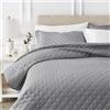 Amazon Basics Trapunta oversize in rilievo, 220 x 240 cm, diamante grigio scuro