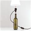 ORION LIGHTSTYLE Portalampada E27 per lampada fai da te, bottiglia di vino, adattatore per bottiglia, lampada da tavolo decorativa, nero
