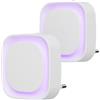 YUNLEX Luce notturna presa viola per bimbo, dimmer, crepuscolare | Luce viola soffusa, ispira calma e immaginazione. Luce indiretta, senza riflessi. Ideale per yoga, meditazione, camera.