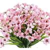 Ruiuzioong Fiori artificiali di viola per esterni, resistenti ai raggi UV, confezione da 6 pezzi, per interni, esterni, decorazione per la casa (rosa)