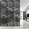aleawol 12 divisori da appendere, colore nero, 40 x 40 cm, divisori per ambienti fai da te, divisori da appendere, divisori per interni, soggiorno, sala da pranzo, camera da letto