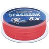 Seashark - Lenza da pesca intrecciata Colore che non sbiadisce, 8 fili, super resistente, PE, lenza da pesca resistente all'abrasione, zero allungamento, multiplo colore, 2,7 kg a 36,3 kg (6 lb a 80