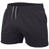 Muscle Alive Uomo Bodybuilding Palestra Pantaloncini Cotone Allenarsi Sportivo Fitness Workout Shorts 5 Inseam PLN-Black M