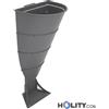 Cestino portarifiuti di design per arredo urbano h42423