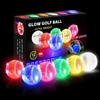 Crestgolf Pallina da golf incandescente lampeggiante, bagliore notturno Flash pallina da golf per lunghe distanze, sei colori a scelta,6pcs