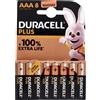 Duracell Plus AAA Batterie Ministilo Alcaline 1.5V LR03 MN2400 Confezione da 8 - -