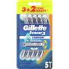 Gillette Sensor3 Comfort Rasoio da Uomo Usa e Getta 3+2 - -