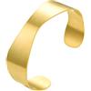 FindChic Bracciale Largo Semplice Bracciale Corpetto in Acciaio Inossidabile Placcato Oro 18 Carati Per Donna Bracciali Larghi Classici Regolabili Aperti
