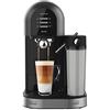 Cecotec Macchina da caffè semi automatica Instant Power-ccino 20 Serie Chic Nera. per caffè macinato e capsule, 20 barrette, 0,7 ml, serbatoio per acqua 1,7 L, 1470 W.