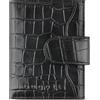 bugatti Secure Smart Portatessere Anti RFID, Mini Portafoglio Uomo Pelle Slim Nero Crocco