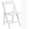Flash Furniture Confezione da 4 sedie pieghevoli, serie Hercules, in legno bianco, con seduta imbottita in vinile