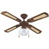 Vinco - Ventilatore da soffitto, mod. 70919, 3 velocità, 4 pale, 1 luce, selettore di rotazione, diametro: 105 cm
