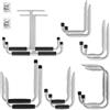 Navaris Set 12x Ganci Parete Garage - 12x Gancio Bici Muro - Porta Biciclette Sospesi - Appendi Bici Sci Soffitto - Portabici da Appendere 6x Misure