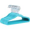 Amazon Basics Grucce in velluto per vestiti di neonati e bambini, antiscivolo, 29,5 cm, confezione da 30, Blu