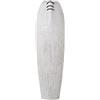 DRW Vaso da pavimento in ceramica bianco a righe e cordon marrone 22x25x82cm, bocca 11x15cm
