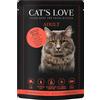 Cat's Love 24 x 85 g Umido per gatto - Puro Manzo