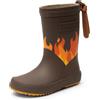 Bisgaard Fashion II, Rain Boot, Brown Flames, 27 EU