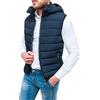 Evoga Giubbotto Piumino Uomo Slim Fit Gilet Bomber Smanicato con Cappuccio (XL, Blu)