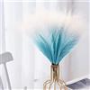 GEFIRE Pampas Verde Artificiale 30 Pezzi Pampas Decorative Alte 55 cm Finti Soffici e Soffici Erba di Pampa Decorativa per Matrimonio Soggiorno Boho Arredamento Casa (Pendenza Blu)
