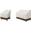 Amazon Basics AmazonBasics Telo di copertura sagomato per panca a 2 posti & Copertura protettiva per sedie da giardino Adirondack