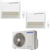 SAMSUNG CONDIZIONATORE SAMSUNG CONSOLE A PAVIMENTO DUAL SPLIT 9000+12000 BTU INVERTER R32 AJ040 A+++