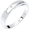 DIAMORE Elli DIAMONDS Anello Donne Elegante Fidanzamento con Diamante (0.02 ct.) in Argento Sterling 925