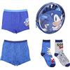 CERDÁ LIFE'S LITTLE MOMENTS Pack Boxer y Calcetines Sonic para Niños-Licencia Oficial Sega And Socks for Kids-Official License, Multicolor, 12 Anni Bambino