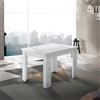 AHD Amazing Home Design Tavolo da pranzo bianco tavolino allungabile a libro 90-180x90cm Jesi Liber