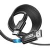 JSAUX Cavo USB C a HDMI 4K 5 Metri, Adattatore USB C HDMI (Custodia in nylon e alluminio) Cavo Tipo C HDMI [Compatibile con Thunderbolt 3] per MacBook Pro/Air, iPad Pro/Air, iMac, Galaxy S23/S9 -Nero