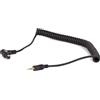 vhbw cavo di collegamento compatibile con Canon EOS 1Ds Mark III, 20D, 20Da, 30D, 40D, 50D, 5D fotocamera digitale, reflex - 107cm, a spirale
