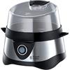 Russell Hobbs Cuoci Uova - Da 1 a 7 Uova Sode o 3 Uova al Vapore - Acciaio Inox, Inserto per Cottura a Vapore, Spegnimento Automatico, Segnale Acustico, No BPA, 14048-56