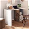 AHD Amazing Home Design Scrivania design innovativo 110x50cm casa smart working ufficio Conti Acero
