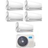 Midea Climatizzatore Condizionatore Midea Penta Split Inverter serie BreezeleSS+ 9+9+9+12+12 con M5O-42FN8-Q R-32 Wi-Fi Integrato 9000+9000+9000+12000+12000 - Novità