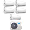 Midea Climatizzatore Condizionatore Midea Penta Split Inverter serie BreezeleSS+ 9+9+9+9+12 con M5O-42FN8-Q R-32 Wi-Fi Integrato 9000+9000+9000+9000+12000 - Novità