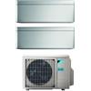 Daikin Climatizzatore Condizionatore Daikin Bluevolution Dual Split Inverter serie STYLISH TOTAL SILVER 9+15 con 2MXM50M9/N R-32 Wi-Fi Integrato 9000+15000 Colore Grigio - Garanzia Italiana
