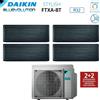 Daikin Climatizzatore Condizionatore Daikin Bluevolution Quadri Split Inverter serie STYLISH REAL BLACKWOOD 7+9+9+12 con 4MXM80N R-32 Wi-Fi Integrato 7000+9000+9000+12000 Colore Legno Nero - Garanzia Italiana
