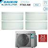 Daikin Climatizzatore Condizionatore Daikin Bluevolution Quadri Split Inverter serie STYLISH WHITE 9+9+9+9 con 4MXM80N R-32 Wi-Fi Integrato 9000+9000+9000+9000 Colore Bianco - Garanzia Italiana