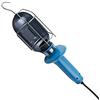 Electraline 60999 Lampada Portatile con Interruttore, Cavo 10 mt, Uso in Cantiere, Ispezione, Officina, Cantina, Lavoro, Garage, Nero/Azzurro