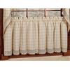 Sweet Home Collection Kitchen Window Curtains Tier, Swag, or Valance Coppia di Tende da Cucina, Cotone, Toast Adirondack, W 2 x L 9 (1 Panels)