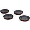 Tognana Sweet Cherry Set 4 stampi crostatine, Acciaio al Carbonio