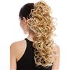 WIG ME UP - MKB-6A-V-24B Toupet Coda di cavallo Lunghi Ricci Biondo Biondo dorato 45 cm