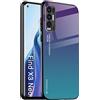 Alamo Cover in vetro sfumato per Oppo Find X3 Neo, colorato custodia in vetro temperato + TPU silicone - Colore 3
